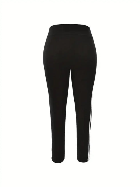 Plus Size Striped Leggings for Women