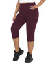 Plus Size High Waisted Tummy Control Capri Leggings
