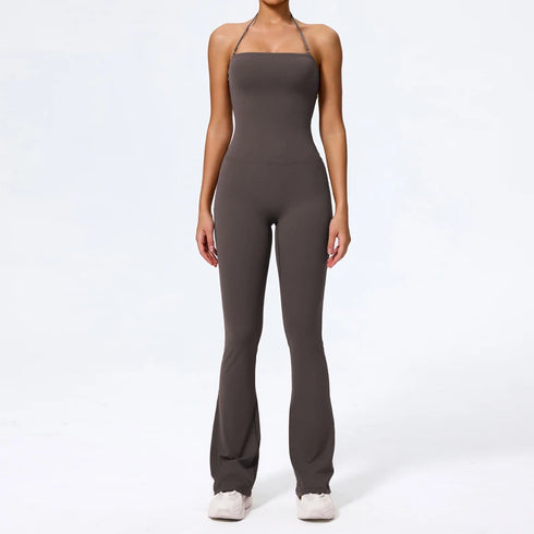 Sleeveless Yoga Bodysuit Gym Set for Women