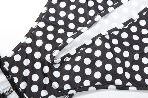 Polka Dot Print Bodysuit and Peach Shorts Set