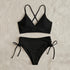 Cikini V-Neck Lace-Up Bikini Set for Women