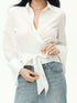 Long Sleeve Satin Feel Kimono Blouse for Women