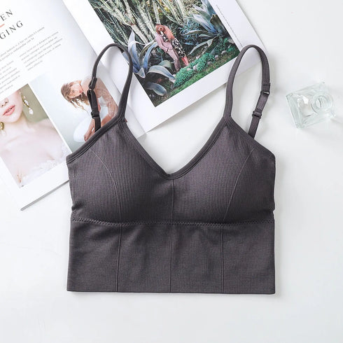 Seamless Vintage Crop Top for Women