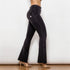 Ladies Distressed Black Flare Jeans