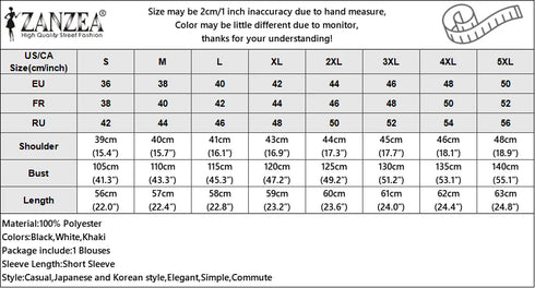 ZANZEA Women's Floral Short Sleeve Blouse