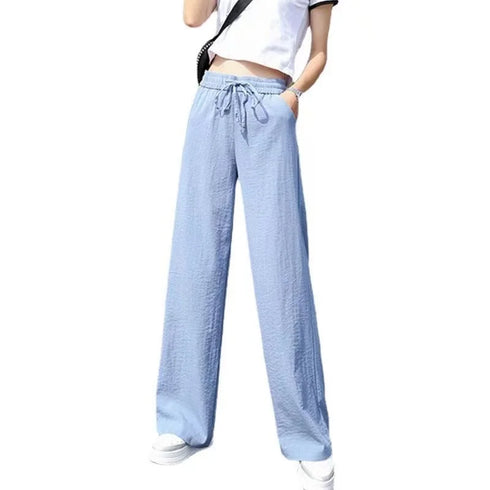 High Waist Wide Leg Casual Trousers for Women