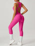 Seamless V-Back Tummy Control Yoga Bodysuit