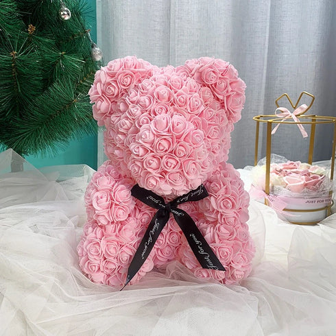 Artificial Rose Teddy Bear Home Decor Gift