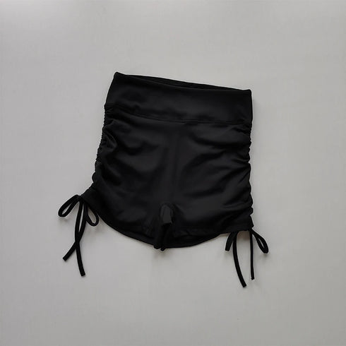 High Waisted Sexy Fitness Shorts with Drawstring Straps