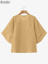 ZANZEA Women's Chiffon Blouse with Ruffled Detail