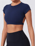 Ctenkevet Women's Yoga Crop Top with Back Detail
