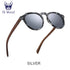 Oi Wood Sunglasses Women Men's Sun Glasses Walnut Wood Round Red Lens Tortoise Shell Frames