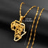 Anniyo Africa Map Pendant Necklace - Silver & Gold