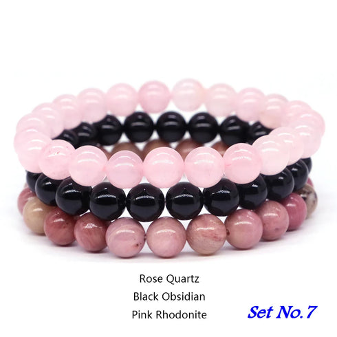 Couples Distance Bracelet Set - Natural Stone Healing