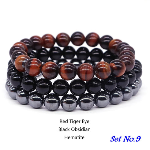 Couples Distance Bracelet Set - Natural Stone Healing