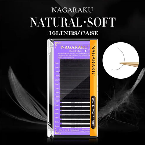 NAGARAKU Classic Individual Eyelash Extensions - Matte Black