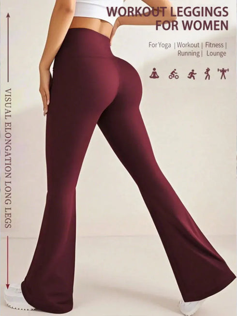 High Waist Flared Yoga Pants for Women