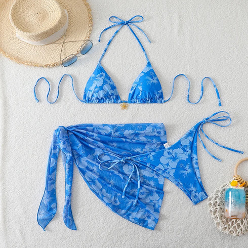 Floral Print Micro Bikini Set for Women