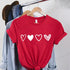 Oversized Brushstroke Heart Tee for Women