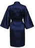 Team Bride Satin Robe with Black Letters