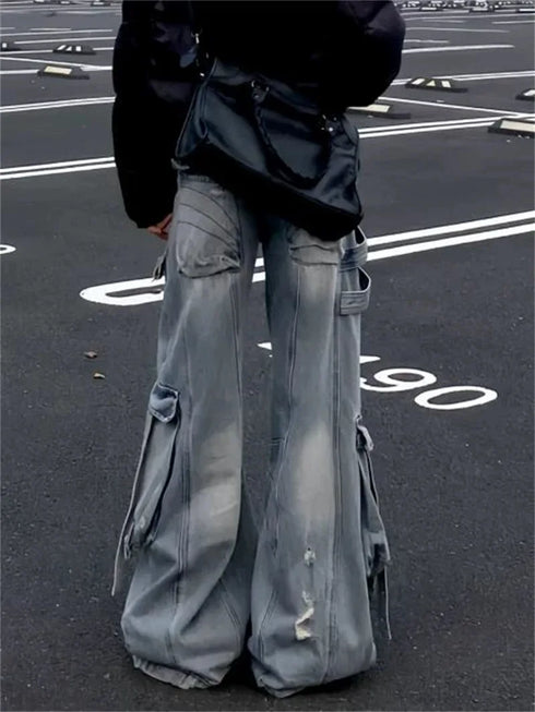 High Waisted Black Wide Leg Jeans for Women