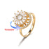 Four Clover Rotating Anxiety Ring - Adjustable Gold