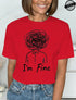 Harajuku I'm Fine Graphic T-Shirt for Women