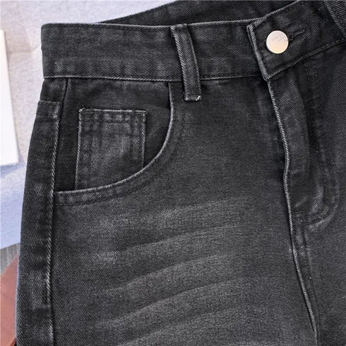 Women's Thick Fleece Straight Jeans - Casual Comfort