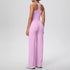 Backless Yoga Set with Wide Leg Pants