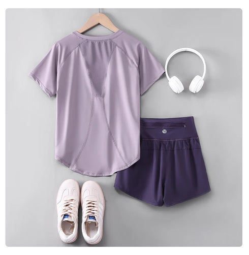 DRUR Women's 2-Piece Yoga Set - Summer Sportswear