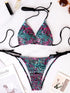 Two-Piece Colourful Polka Dot Bikini Set