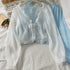 Summer Ruffled Chiffon Long Sleeve Blouse