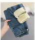 Retro Blue Slim Fit Stretch Tapered Jeans for Women