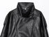 MUJER Black Faux Leather Bomber Jacket for Women