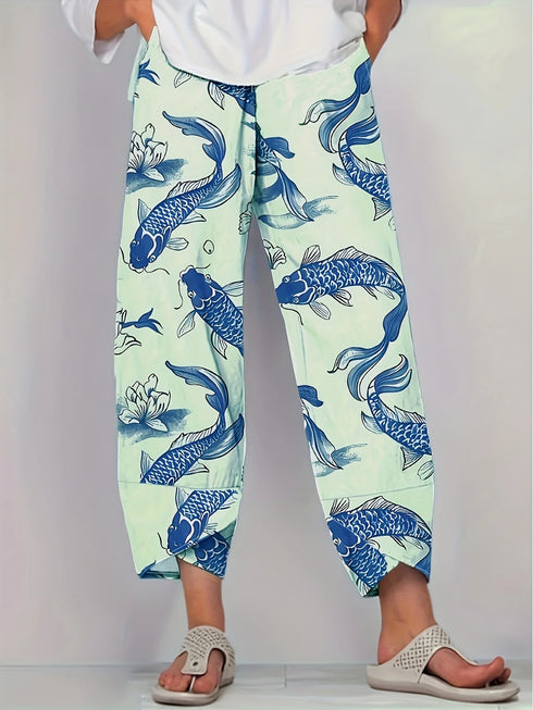Women's Floral Oversized Summer Pants