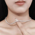 925 Sterling Silver Zircon Chain Necklace for Women