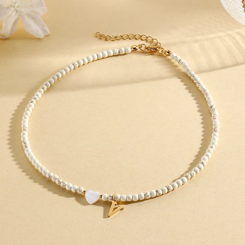 Personalised Bohemian Choker Necklace with Heart Pendant