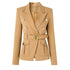 Classic Double Breasted Women's Blazer with Belt