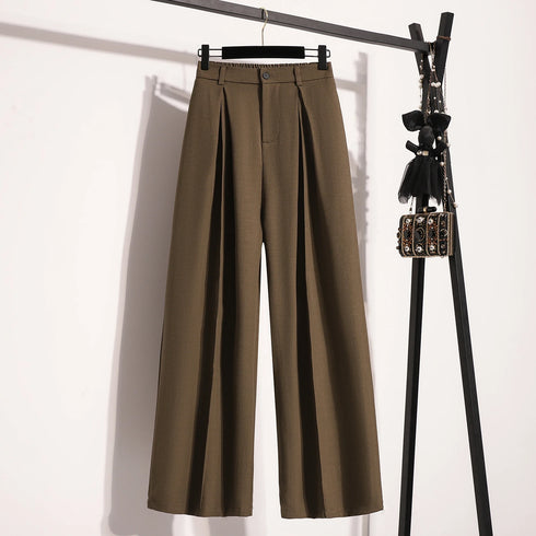 Plus Size Wide Leg Trousers for Women - Autumn 2024