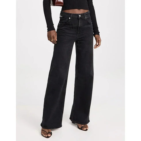 High Waist Straight Leg Jeans for Women