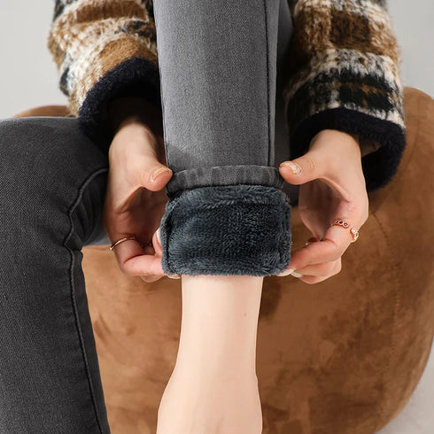 Women's Fleece-Lined Skinny Jeans