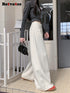 Botvotee White Baggy High Waisted Jeans for Women