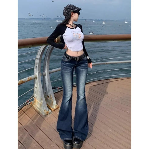 High Waist Flared Women's Jeans