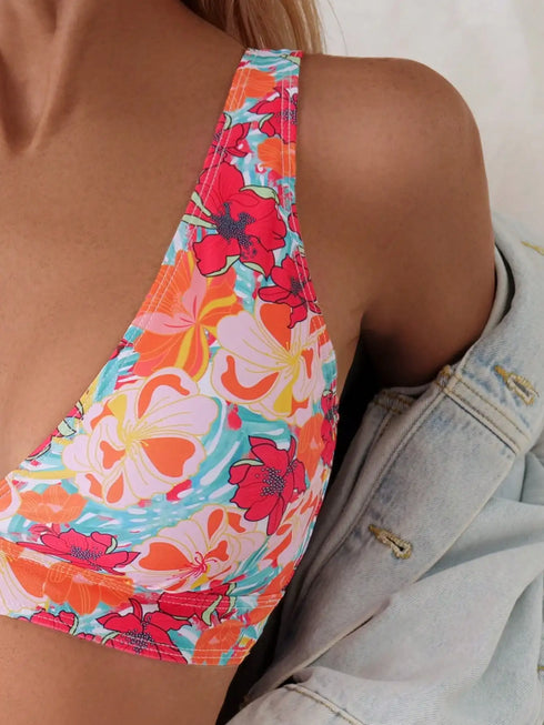 Floral Print Two-Piece Bikini Set