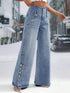 Plus Size High Waist Wide Leg Denim Jeans