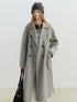 Stylish Women's Petite Wool Overcoat with Suit Lapel