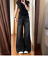 Women's Thick Fleece Straight Jeans - Casual Velvet Denim