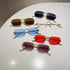 Rimless Rectangle Sunglasses for Men and Women