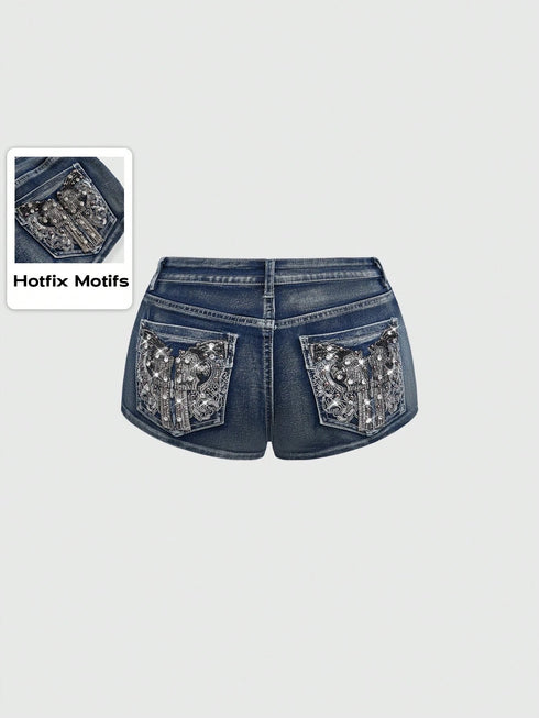 Vintage Y2K Punk Distressed Denim Shorts