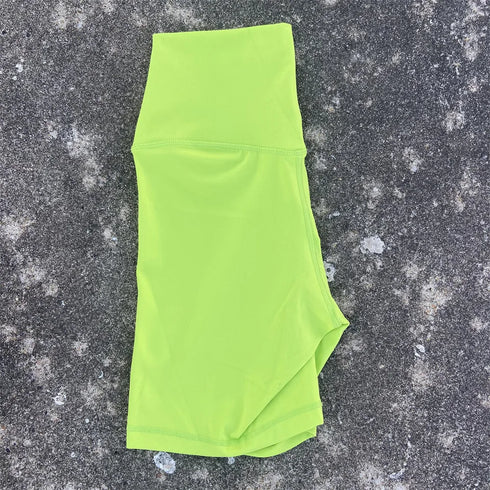 Solid Colour High Waist Yoga Shorts for Women